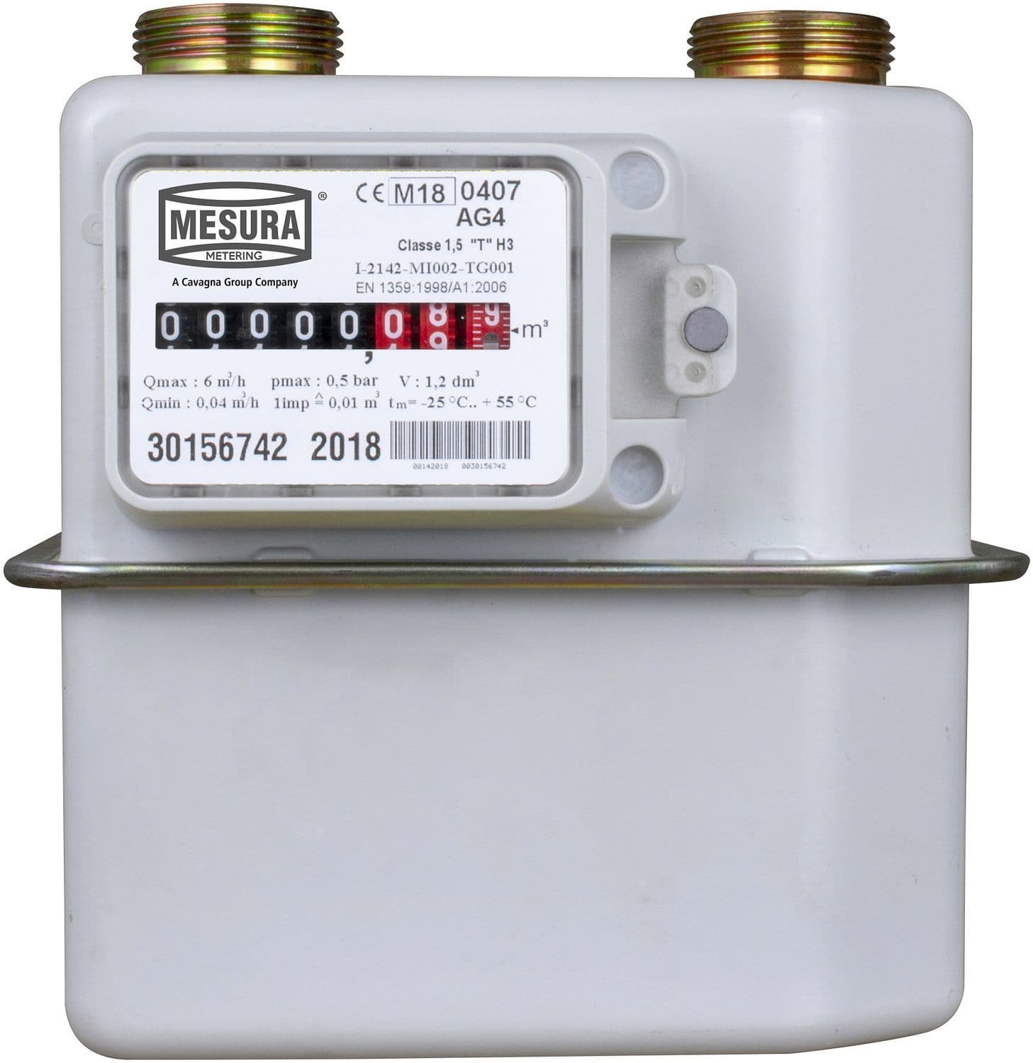 COMPTEUR GAZ+RACCORDS 3/4"G 0,025-4M3/H-35,33KWATT vue 1
