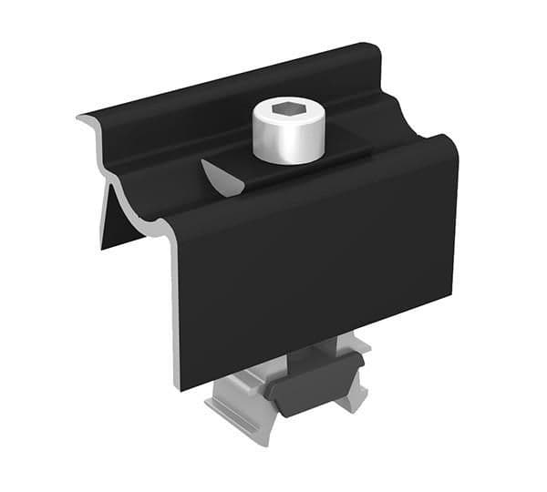 Pince d'extrémité noir universelle pour hauteur de cadre 30 - 42mm, avec fonction clic vue 1