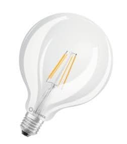 Lampe Led G125 forme sphérique 60 7W 827 filament claire E27 vue 1