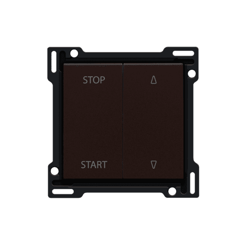 Set de finition pour interrupteur pour volets à verrouillage électrique, couleur dark brown coated vue 1