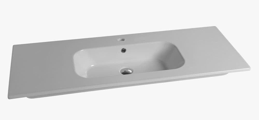 Van Marcke Cettina tablette porcelain 1lavabo 1010x465x170mm blanc brillant vue 1