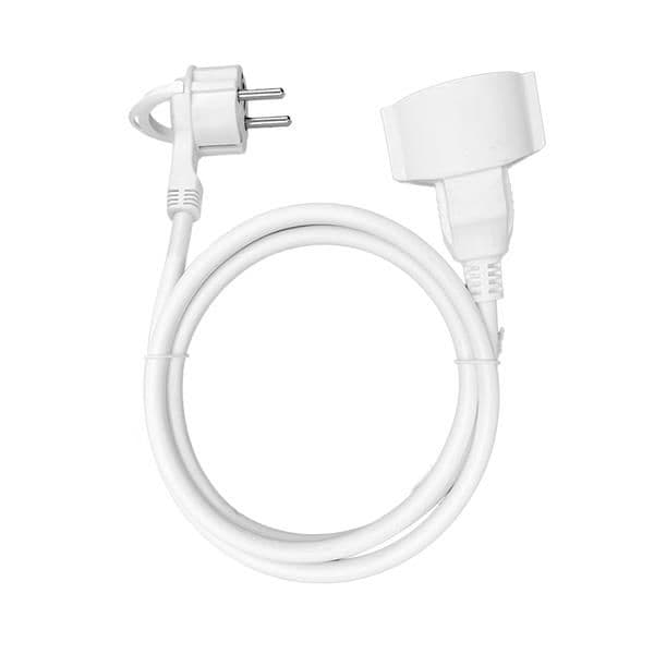 Rallonge avec prise simple 1 x 2 pôles + T Schuko, 3m a fiche plate et câble PVC H05VV-F 3 x 1.5mm², vue 1