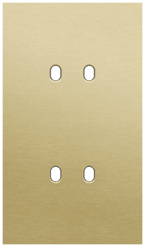 Plaque de recouvrement double, verticale 60 mm d'entraxe, pour des fonctions de commutation double, couleur Niko Toggle alu gold brushed vue 1