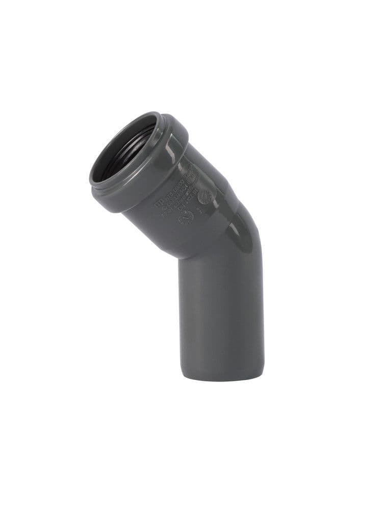 Ostendorf Kunststoffe HT-Safe B coude 45° PP D 160 mm gris vue 1