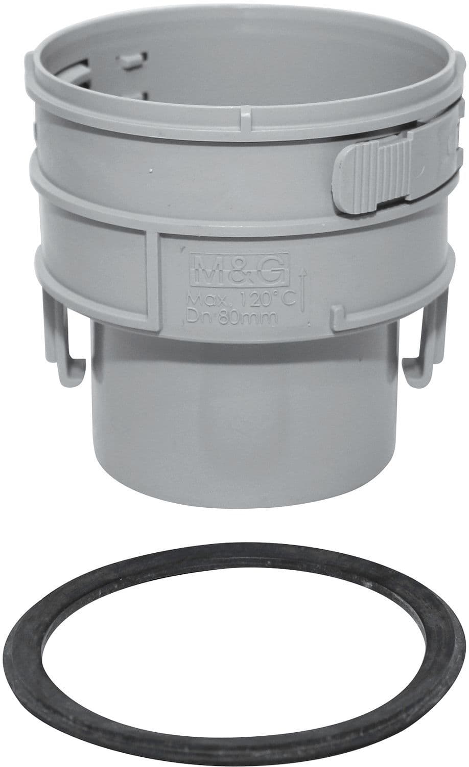 MANCHON FLEXIBLE FIXE VAILLANT 80MM M FLEXCONDENS ALUMINIUM/PP vue 1