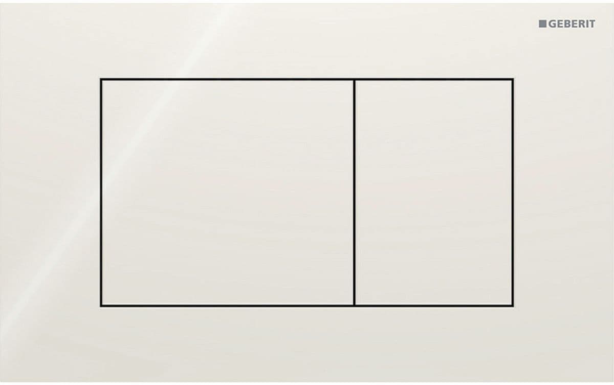 PLAQUE DE COMMANDE 2 TOUCHES SIGMA40 CARRE GEBERIT GRIS SABLE vue 1