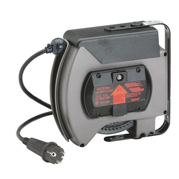 Enrouleur automatique 2 pôles + T 3000W 230V - IP44 - 10m vue 1