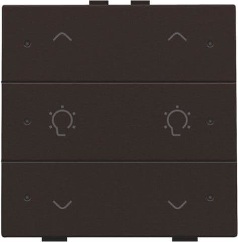 Commande de variateur double avec Led pour Niko Home control 6 x dark Brown vue 1