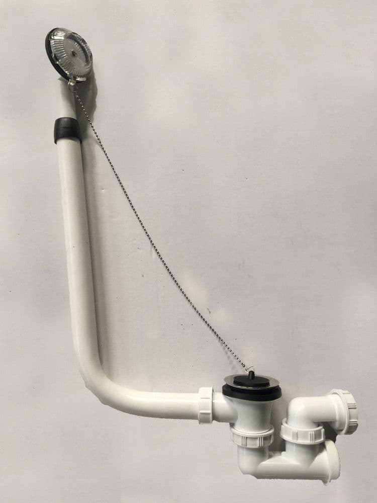 Van Marcke Pro garniture baignoire chaîne bouchon D52 chromé raccordement vue 1