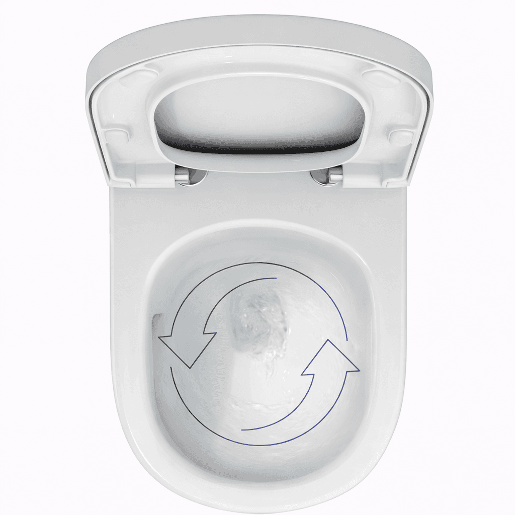 TECELOFT - KIT WC AVEC CHASSE CYCLONIQUE - AVEC ABATTANT WC - BLANC BRILLANT vue 1
