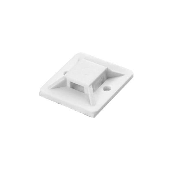 Support auto - adhésif pour collier de câblage, 30 x 30mm, Blanc, 50 pièces vue 1