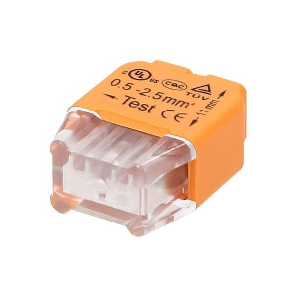 Sachet de 10 connecteur à 2 fils. pour fil 0,75 - 2,5 mm² CEI 300V / 24A vue 1