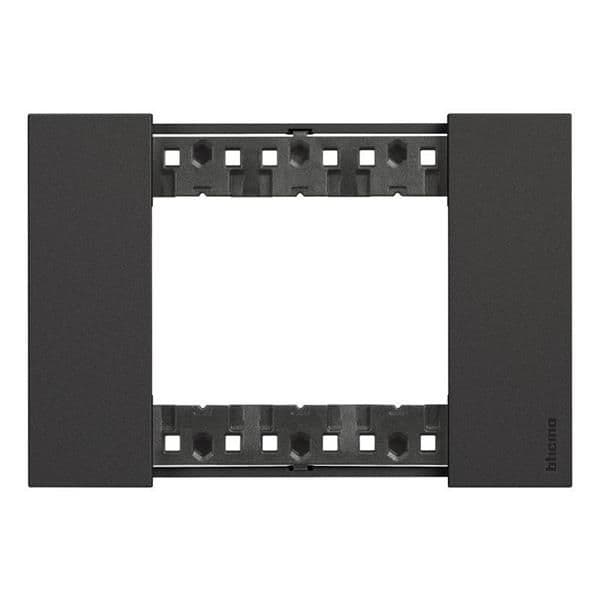 LNow plaque 3 modules Noir pour support référence K4703 vue 1