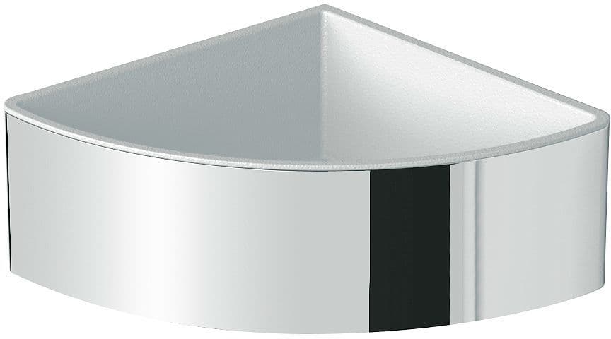 PORTE-BOUTEILLE/EPONGE EQUERRE DESIGN PASPARTOE 16X17X7 BLANC-CHROME vue 1