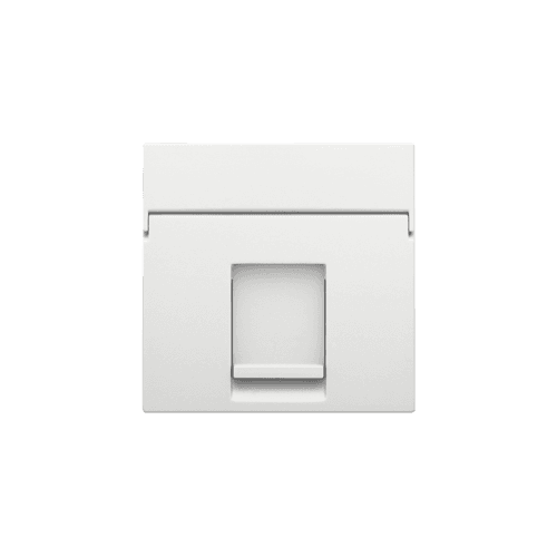 Enjoliveur data 1x RJ, couleur white coated vue 1