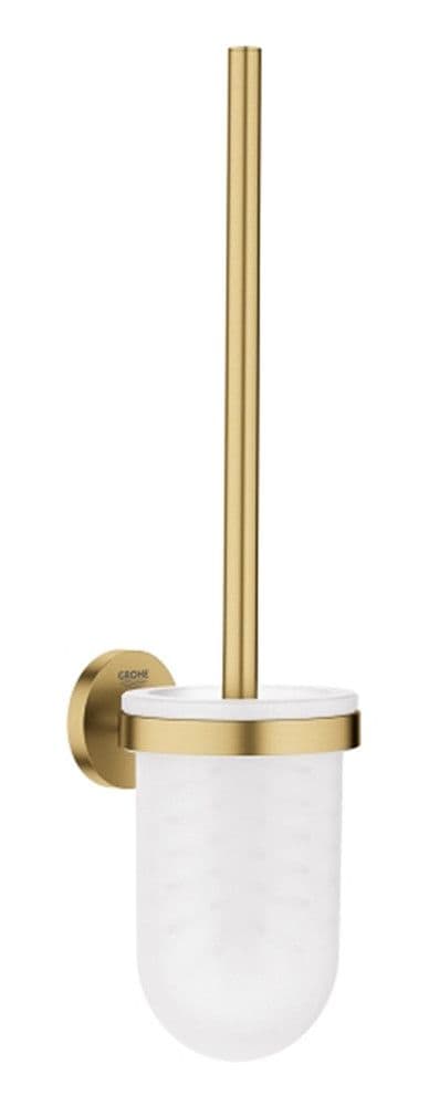 Grohe Essentials porte-balai WC verre/métal mural invisible brushed cool sunrise vue 1