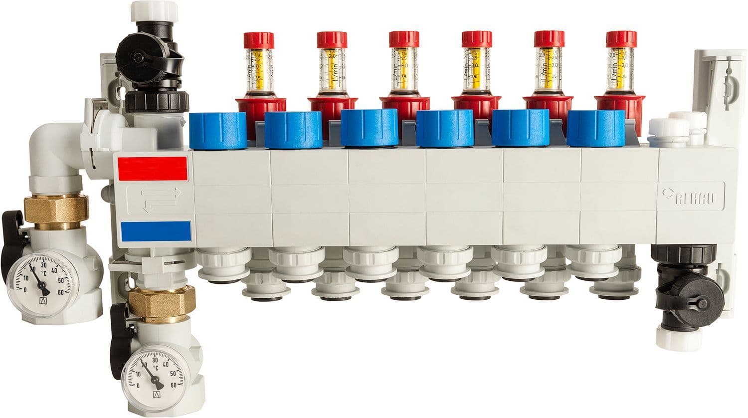 COLLECTEUR CHAUFFAGE SOL HKV PUSH 16MM REHAU 16 CIRCUITS vue 1