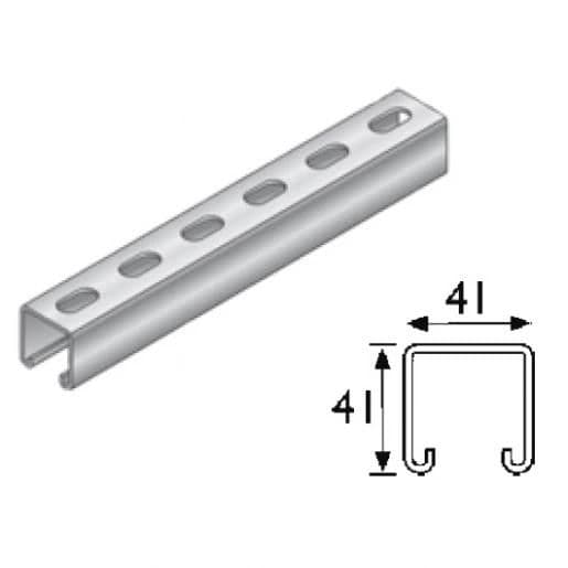 Profilé de rail longueur 41 x 41 longueur = 6m vue 1