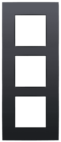 Plaque de recouvrement triple, entraxe de 60 mm, verticale, couleur Niko Intense anthracite coated vue 1
