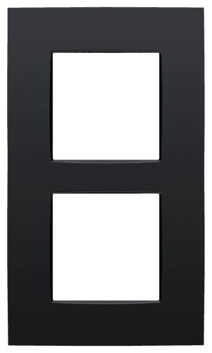Plaque de recouvrement double, entraxe de 60 mm, verticale, couleur Niko Intense matt black coated vue 1