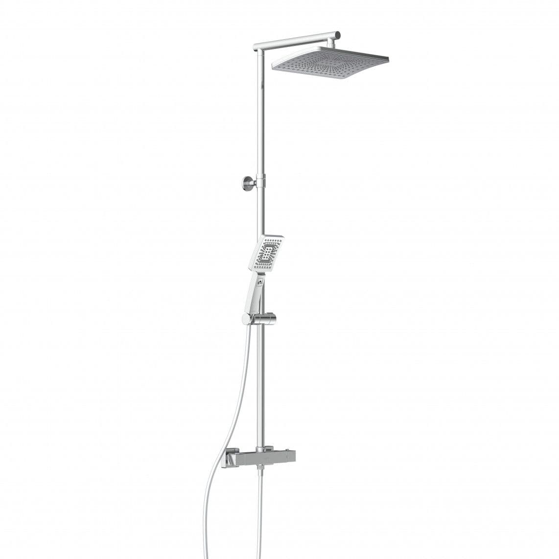 60140 TRENTO Set douche de pluie avec Mitigeur thermostatique, chromé vue 1