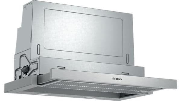 Hotte serie 4 télescopique 60cm, metalLook, EcoSilence drive, 3 niveaux + 1 intensif, 398 / 727,7m³ vue 1