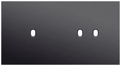 Plaque de recouvrement double, horizontale 71 mm d'entraxe, pour une fonction de commutation simple et une fonction de commutation double, Niko Toggle alu black brushed vue 1