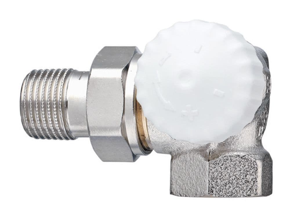 Heimeier V-Exact II robinet thermostatique double équerre droit 1/2"F vue 1