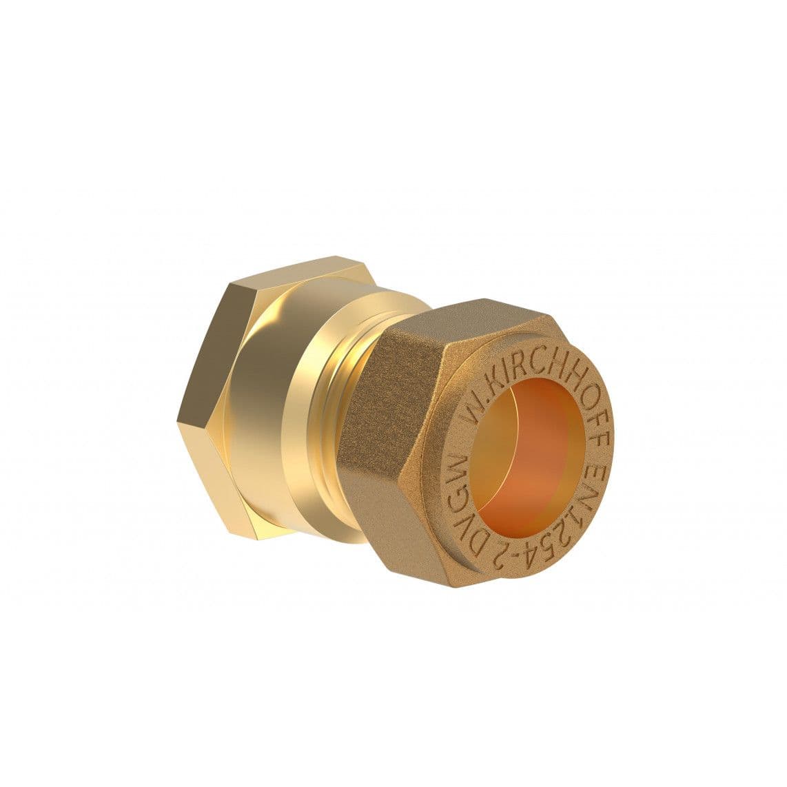 989456117 LT pièce intermédiaire, vierge, 12 mm x 3/8" F, raccord à serrer pour tube en cuivre, vue 1