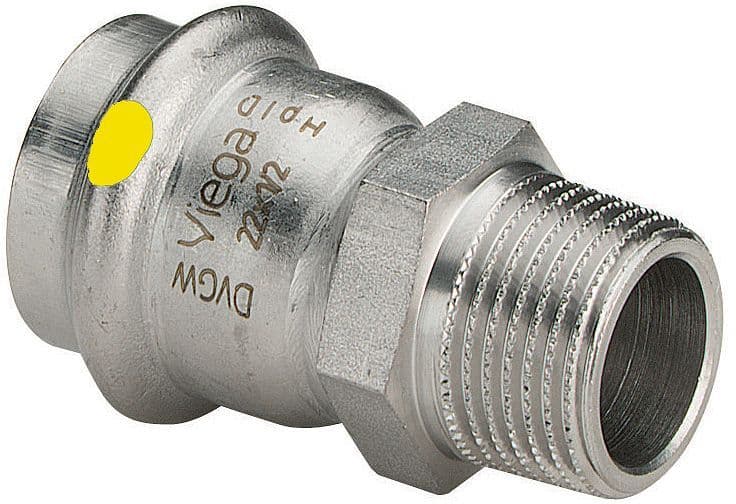 PUNTSTUK 3/4"M-22MM SANPRESS INOX GAS VIEGA vue 1