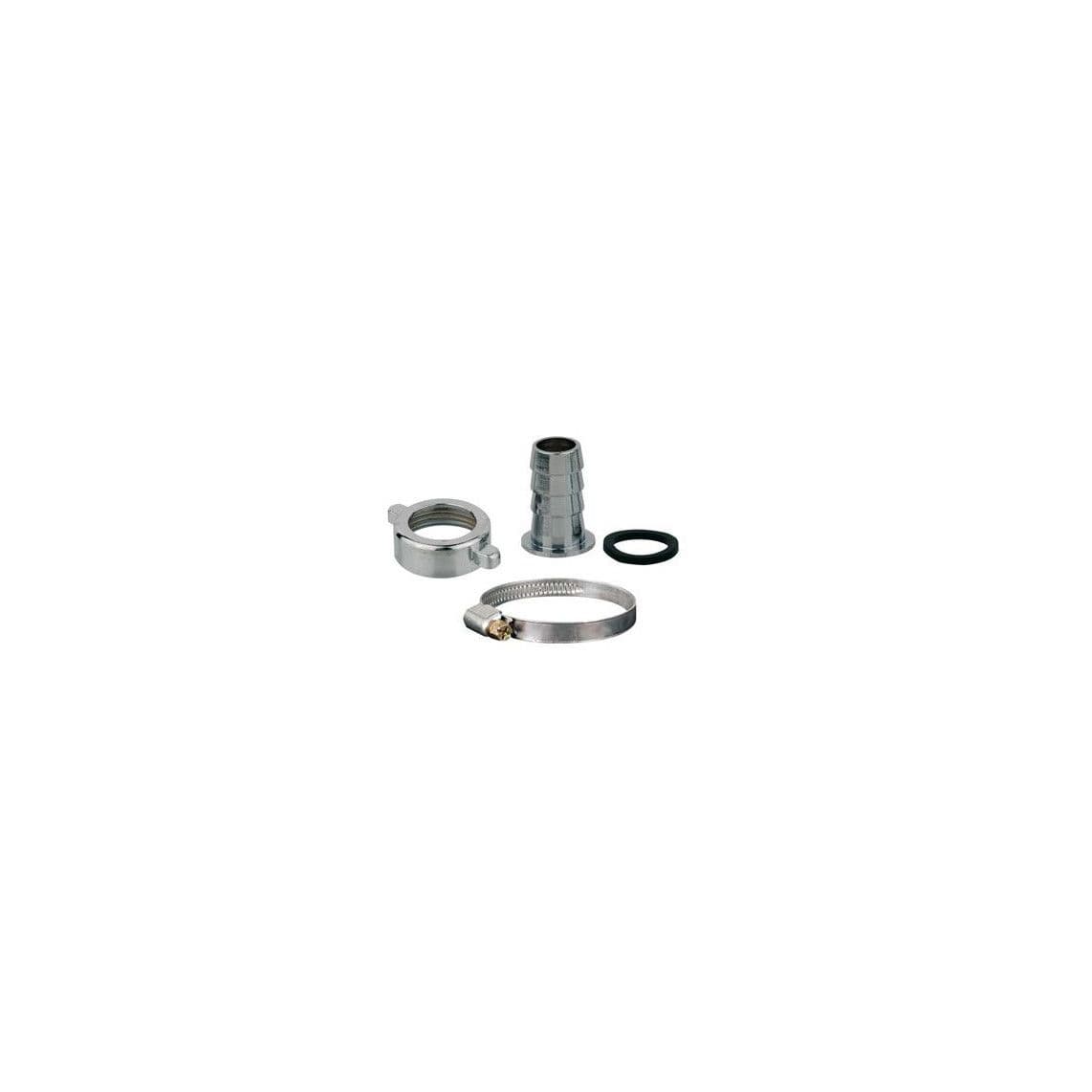 987383113 LT raccord à visser pour flexible, chromé, 3/4"M x 1/2"T, avec collier de serrage vue 1