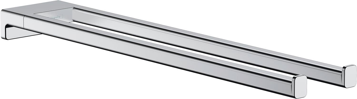 SECHE-SERVIETTE 2 BARRES ADDSTORIS MURAL HANSGROHE CHROME vue 1