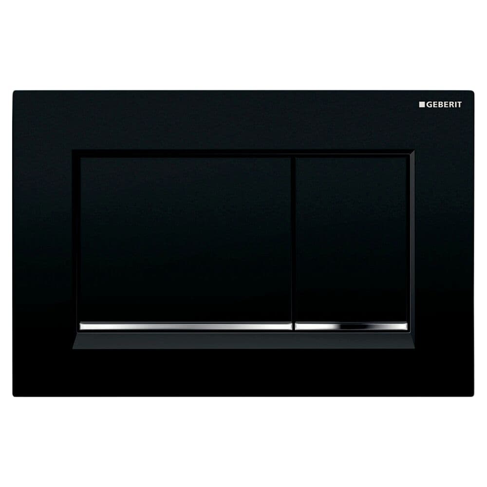 Geberit Sigma30 plaque de commande pour réservoir de chasse encastré noir/chrome vue 1