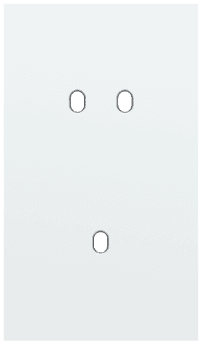 Plaque de recouvrement double, verticale 60 mm d'entraxe, pour une fonction de commutation double et une simple, Niko Toggle steel white coated vue 1