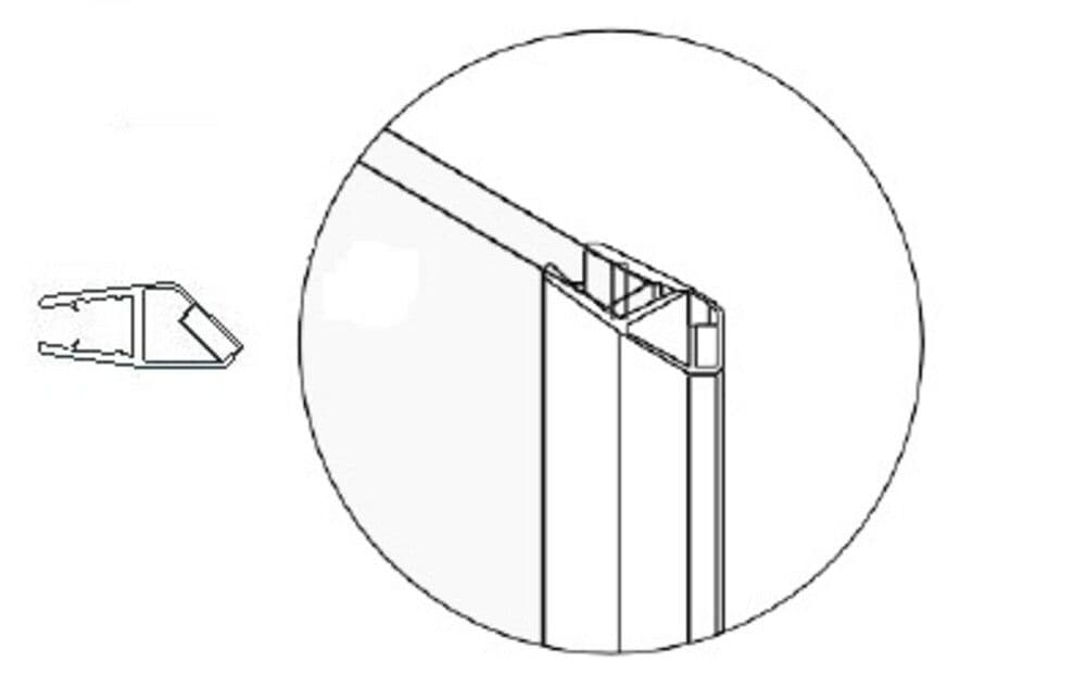 Van Marcke Pina joint magnétique vertical 180° pour Pina XL Design 200cm vue 1