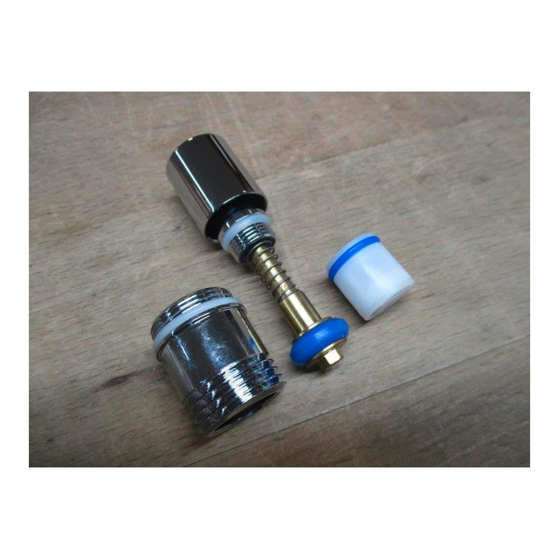 01738 Robinet inverseur en plusieurs parties, chromé, automatique, avec bouton, par ex. pour 26130 vue 1