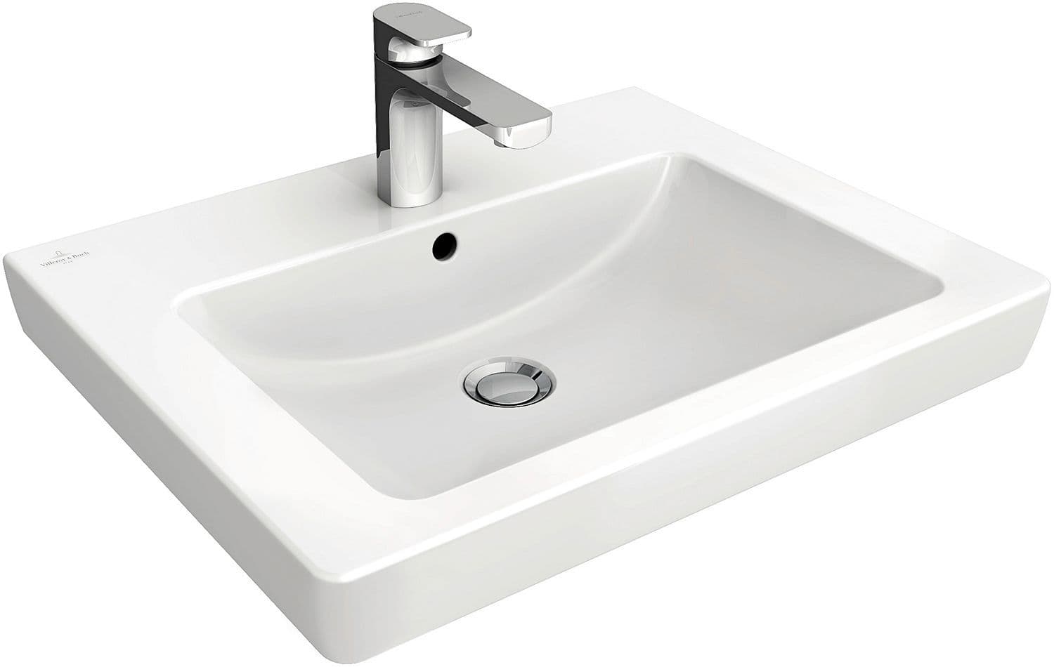 LAVABO SUBWAY 2.0 V&B 60CM + 1(3)TROU ROBINET BLANC vue 1