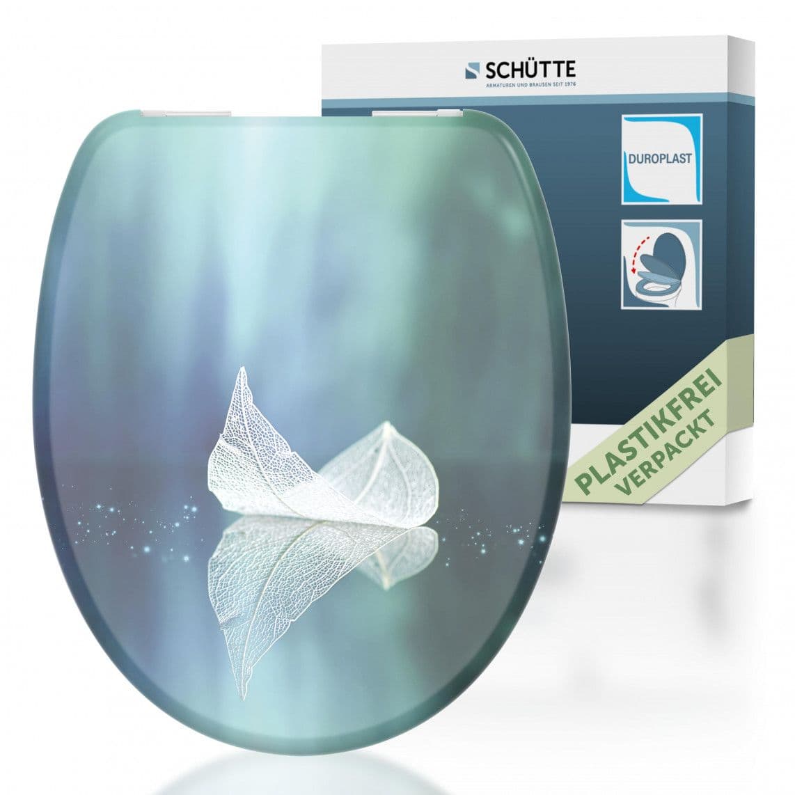 82153 abattant WC en Duroplast FALLEN LEAF, avec frein de chute vue 1