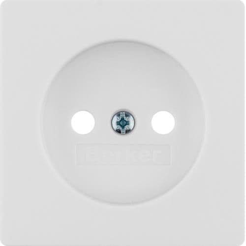 Sets de finition pour prise de courant sans terre Berker Q.1 / Q.3 Blanc polaire, Velours vue 1