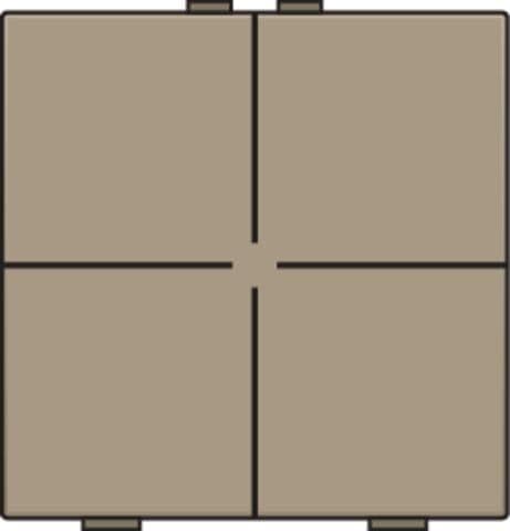 Bouton - poussoir quadruple pour Niko Home control Bronze vue 1