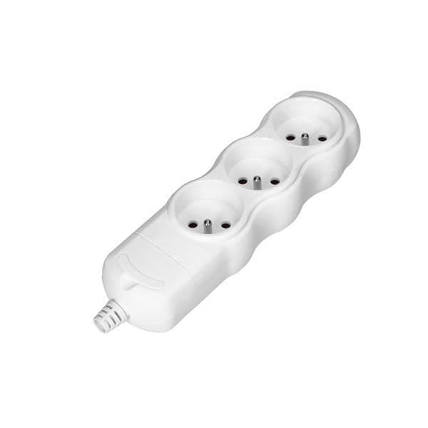 Répartiteur multiprise 3 x 2 pôles + T, Blanc vue 1