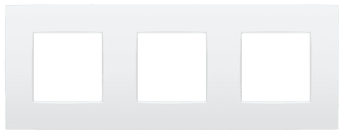 Plaque de recouvrement triple, entraxe de 71 mm, couleur Niko Intense lunar white coated vue 1
