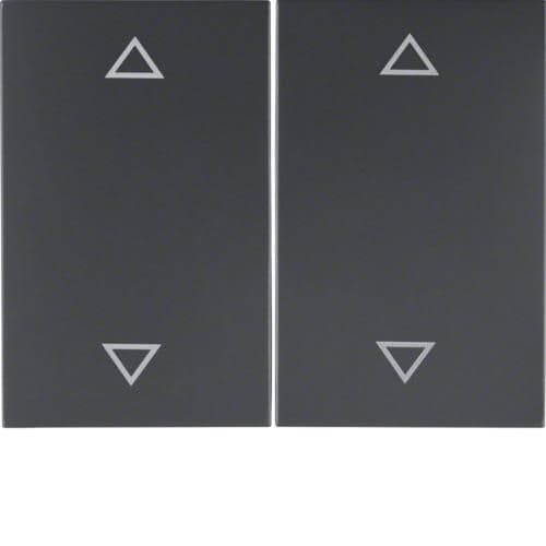Touche avec symbole flèches Berker K.1 Anthracite, mat vue 1