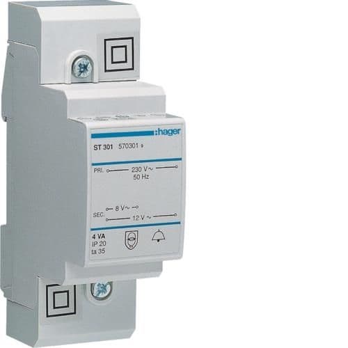 Transformateur de sonnerie - 220V / 8 - 12V - 4Va vue 1