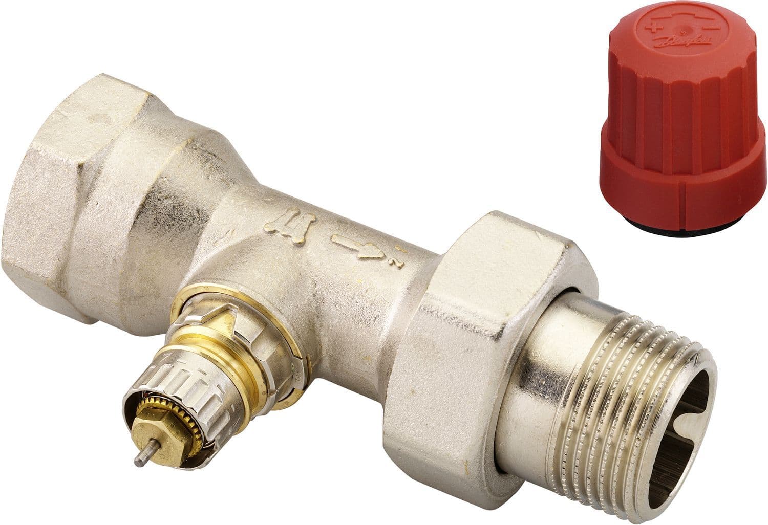 VANNE RADIATEUR THERMOSTATIQUE DANFOSS DROITE 4/4"MF vue 1