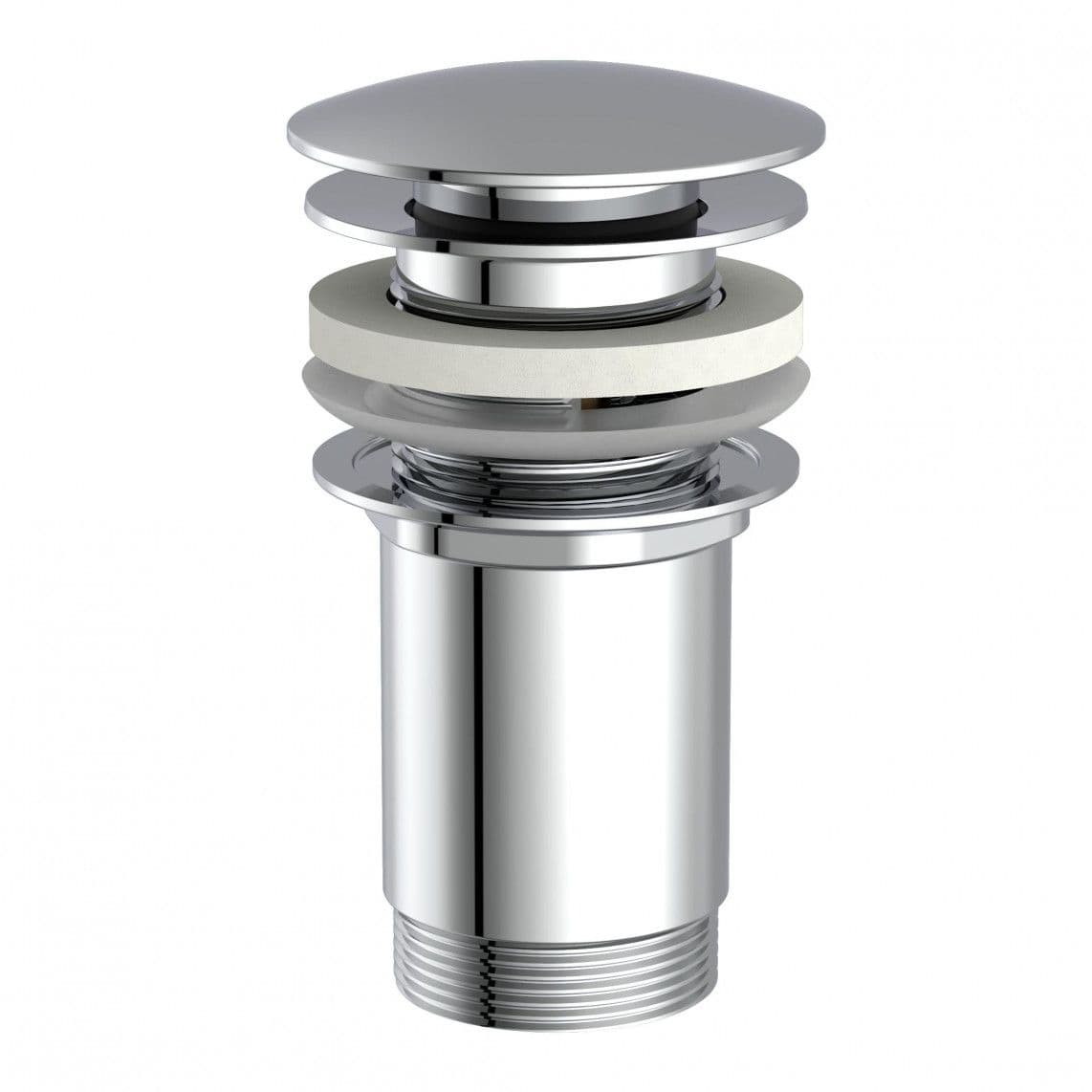 988073013 vanne d'évacuation à bouton clic-clac, chromé, 1 1/4" vue 1