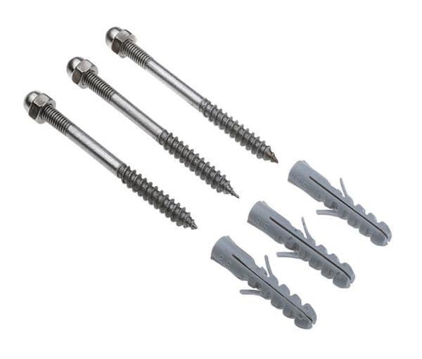 Kit de fixation Inox, filetage M6, écrous, chevilles et rondelles inclus vue 1