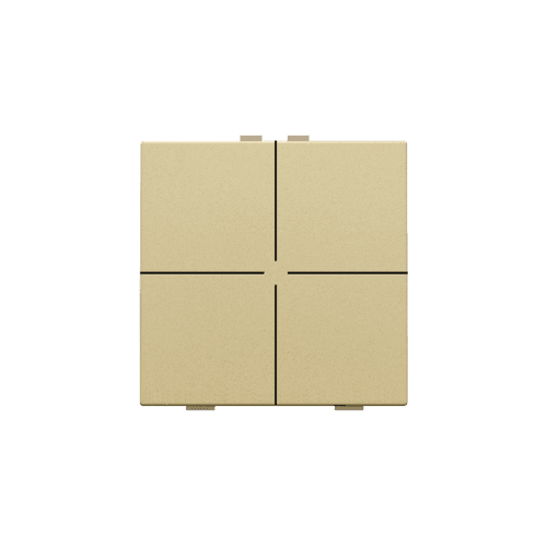 Bouton-poussoir quadruple pour Niko Home Control, couleur gold coated vue 1