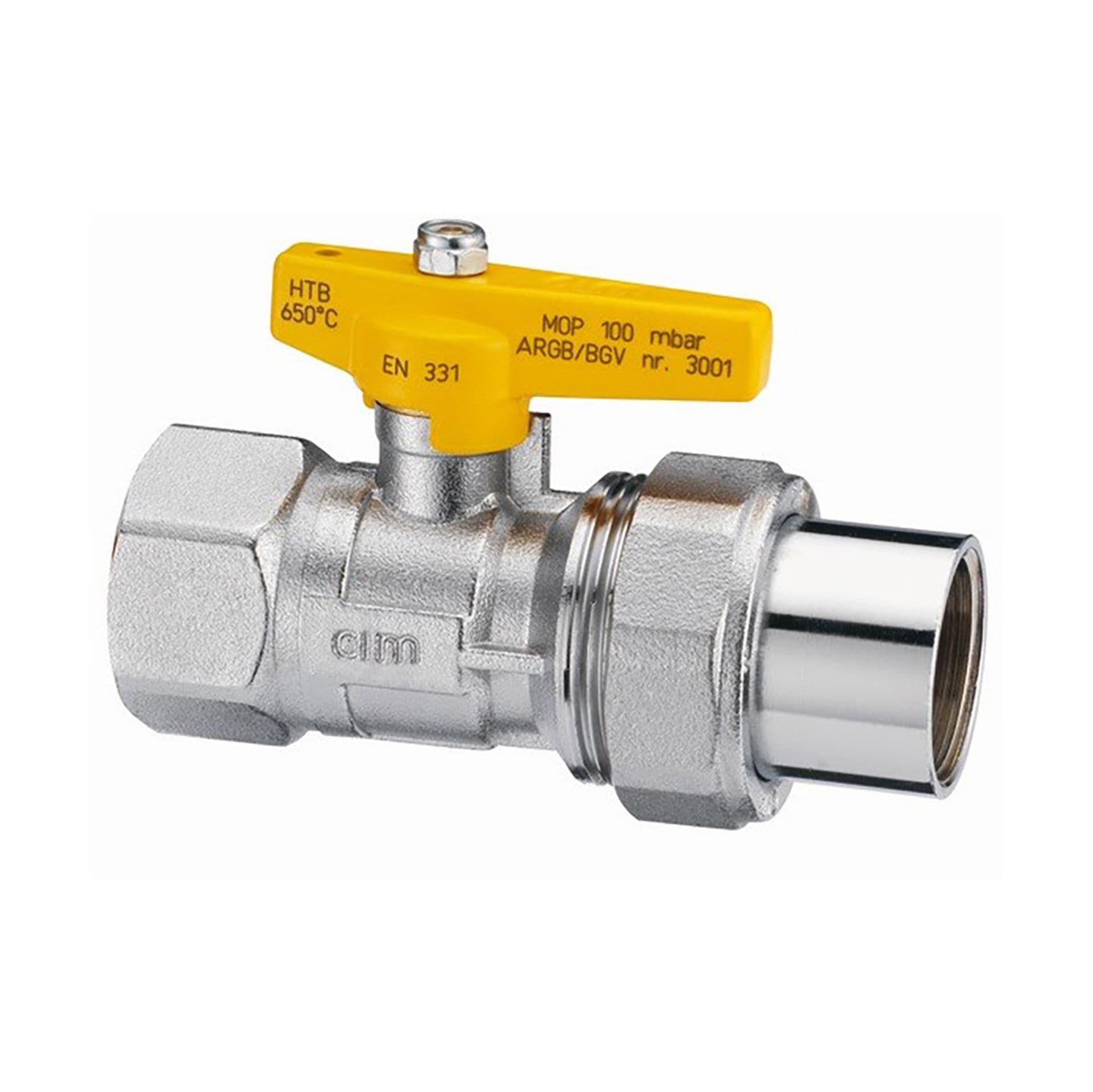 "ROBINET GAZ NATUREL AGREE ARGB A RACCORD VG124 1""" vue 1