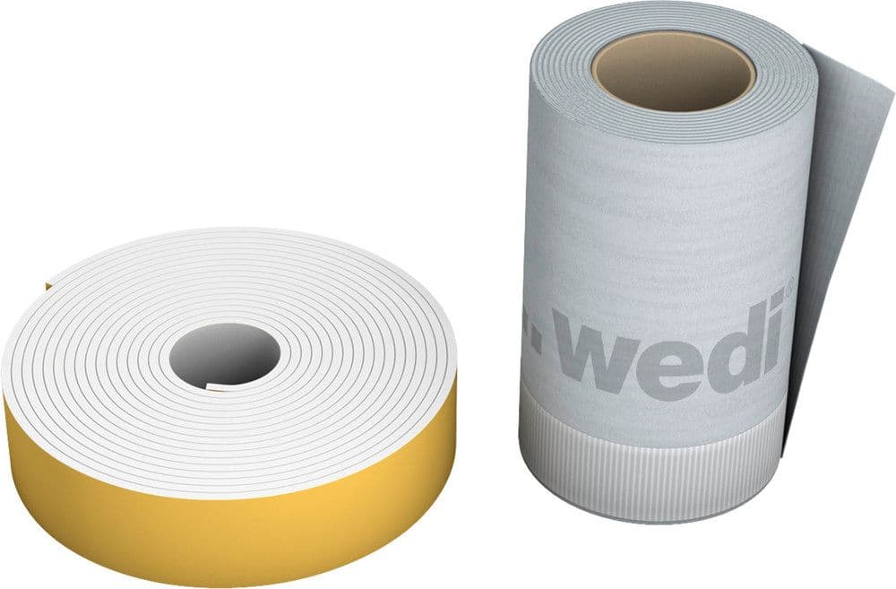 Wedi Butyl bande d'étanchéité autocollant feutrée 3,6mx120mmx1mm vue 1